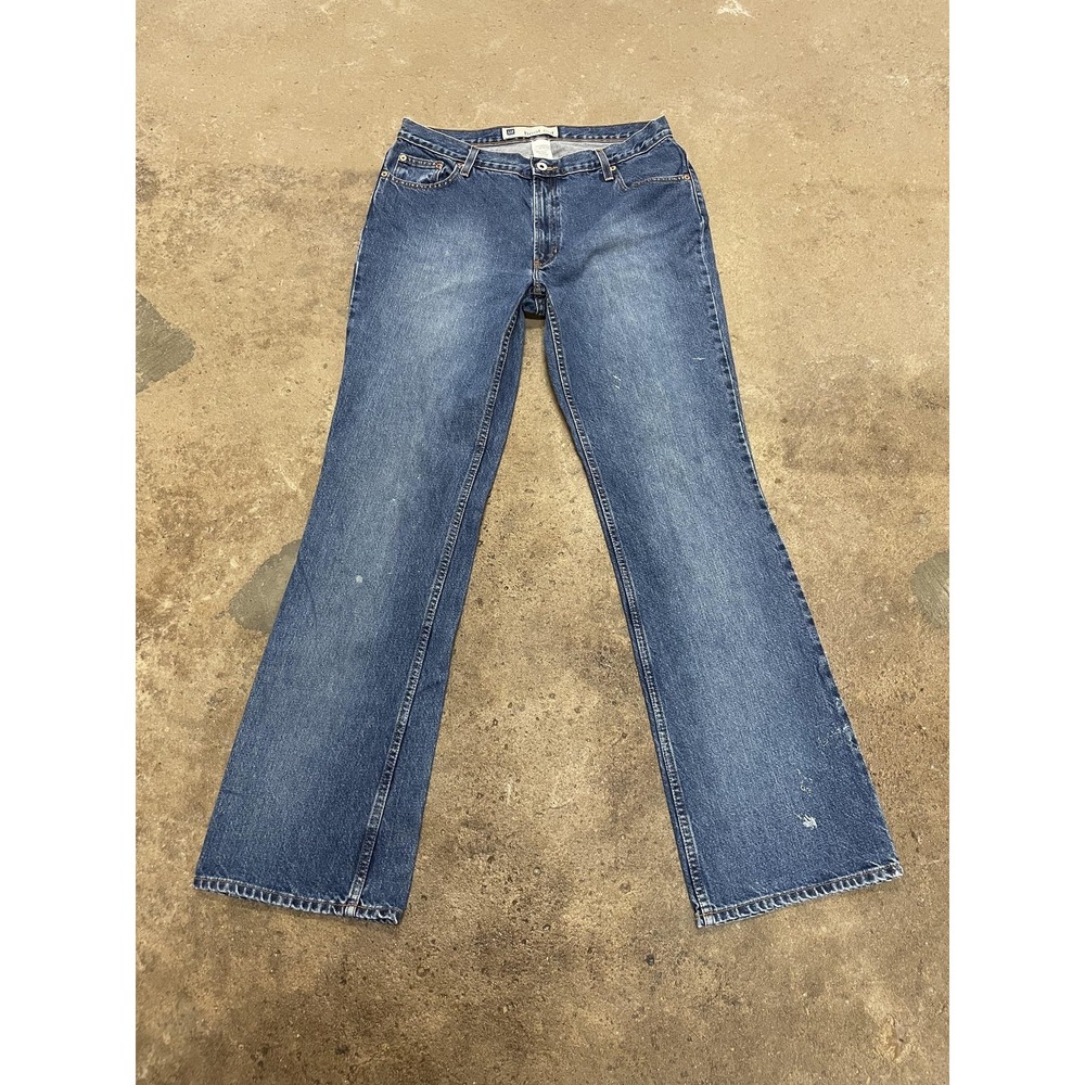 Gap Jeans Womens 14 Long Mid Rise Medium Wash Blue Boot Cut‎ 100% Cotton Denim